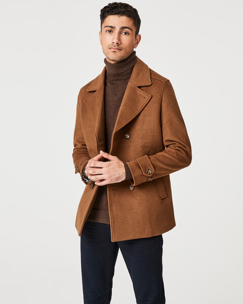 Fawkner Peacoat, Dark Tan, hi-res